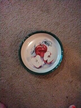 Papel Giftware Hand-Painted Apple Ceramic Serving Bowl - Red & Green